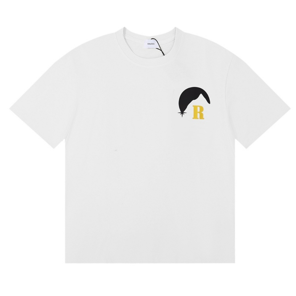 Rhude white printed short-sleeved T-shirt